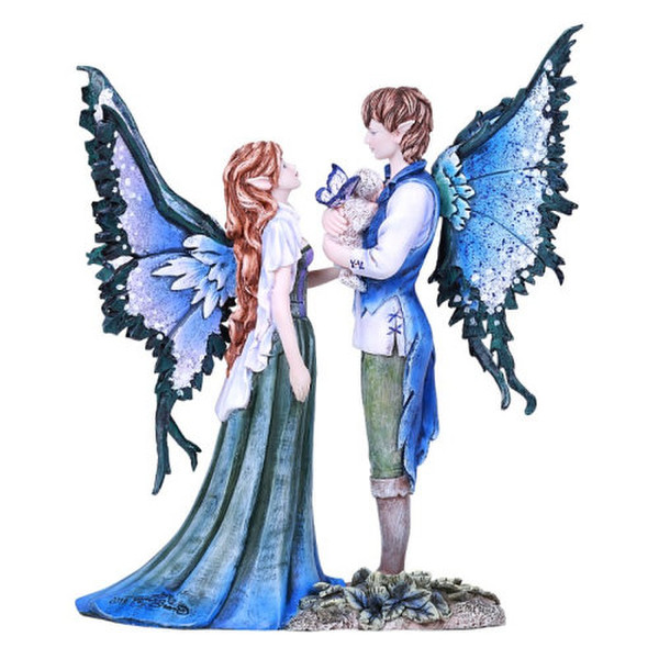 Fairy Family Sculpture with Baby High End Statuary Figurine of Faires